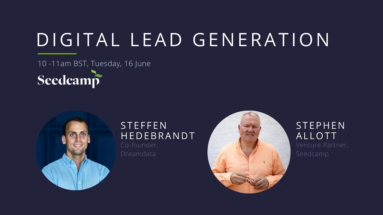 Stephen leads the Q&A in this Seedcamp session with Steffen Hedebrandt, co-founder of Dreamdata